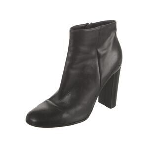 Gianvito Rossi Ankle Boots Almond Toe Leather Ankle Boots Black Size 38.5